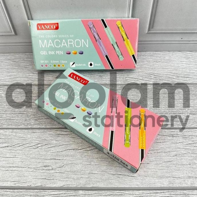 PROMO / Azka SELUSIN ( 12 PCS ) Pulpen Gel Macaron Vanco 0.5mm