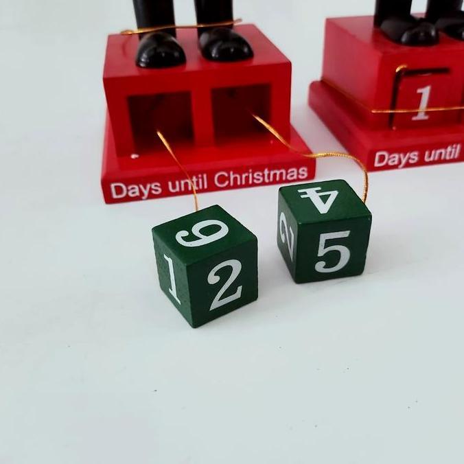 HARGA DISC - Patung Kayu Nutcraker 60 cm Gliter Model Kalender 25 Des Kado Natal