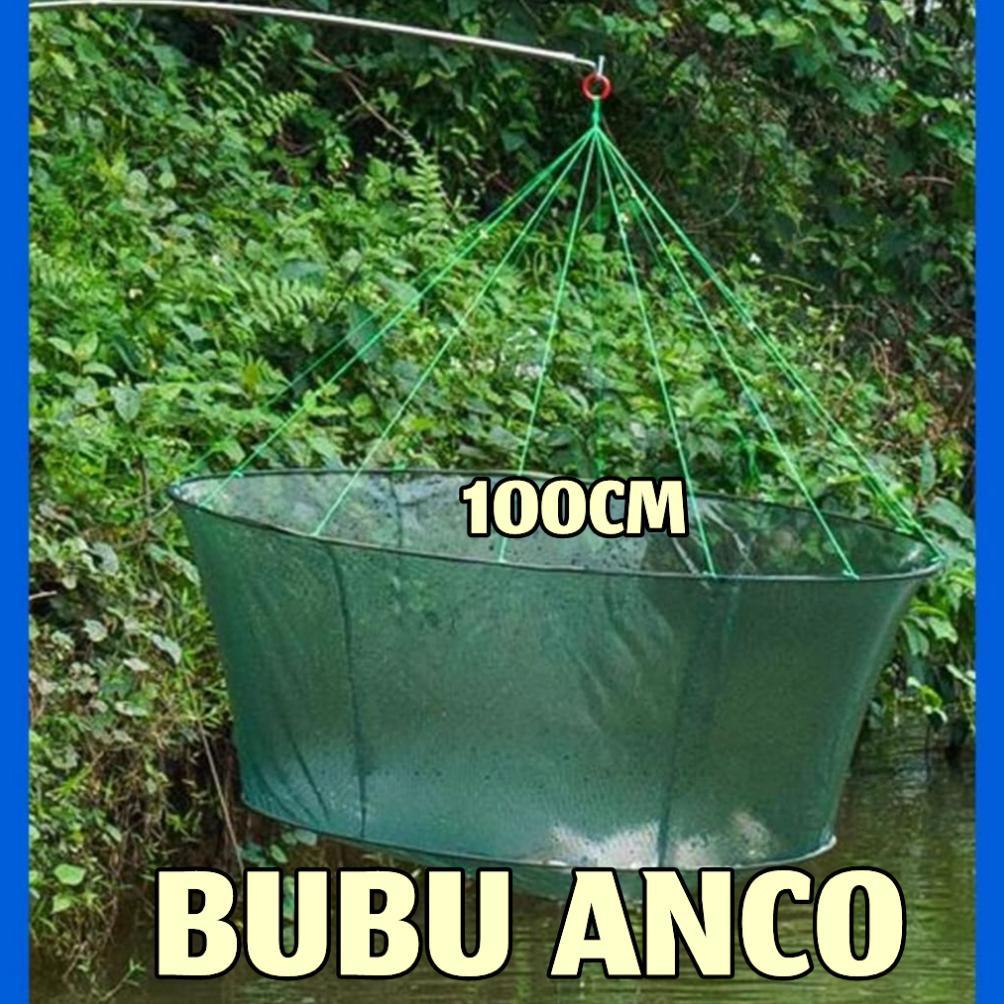 Perangkap Bubu Anco Tangkul Jaring Lipat Bulat Alat Pancing Jala Penangkap Ikan 100CM