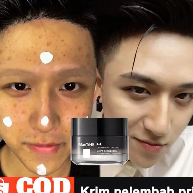 Original Krim Pria Pemutih Wajah Krim Pelembab Hidrasi Pria Anti Kerut Pelembab Kulit Kering Krim Ke