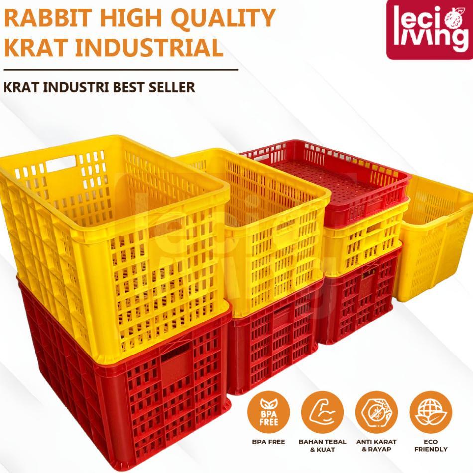 Rabbit High Quality Krat Industrial - Keranjang Serbaguna / Krat Industri Tebal / Keranjang Buah