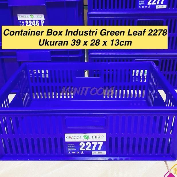 Green Leaf 2277 Container Box Industri Keranjang Container Berlubang