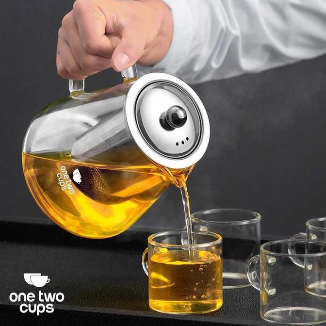 Teko Kaca Tahan Panas Bening Teko Teh Saringan Teh Teko Kaca Tahan Api Pitcher Teh