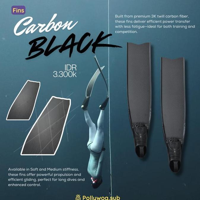 Pollywog Long Fins Pure Carbon