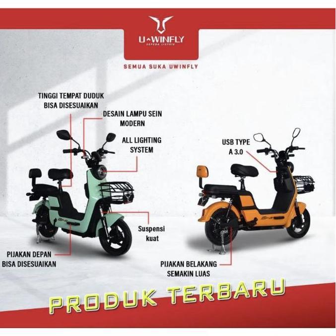 Terlaris Sepeda Listrik Uwinfly Df6 Dragonfly 6 Df-6 Dragon Fly U Winfly Df D F