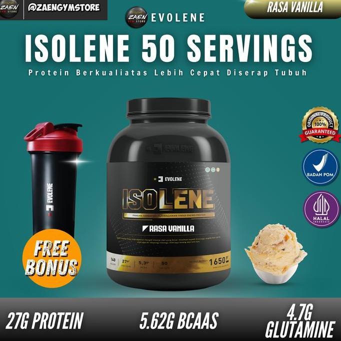 Evolene Isolene Whey Protein Isolate 50 Servings