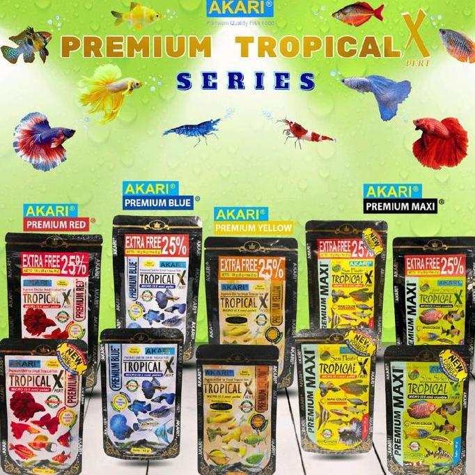 Acquario- Akari Blue Tropical Xpert 0.5Mm Pelet Micro Channa Cichlid Cupang Neon 100 Gr 100 Gram Pro