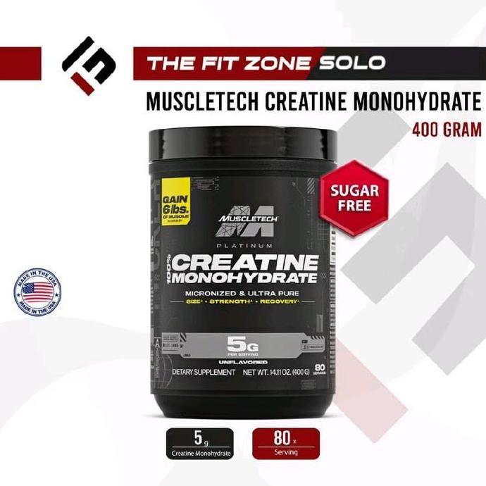 Muscletech Platinum Creatine 400 Gram Creatine Monohydrate Powder