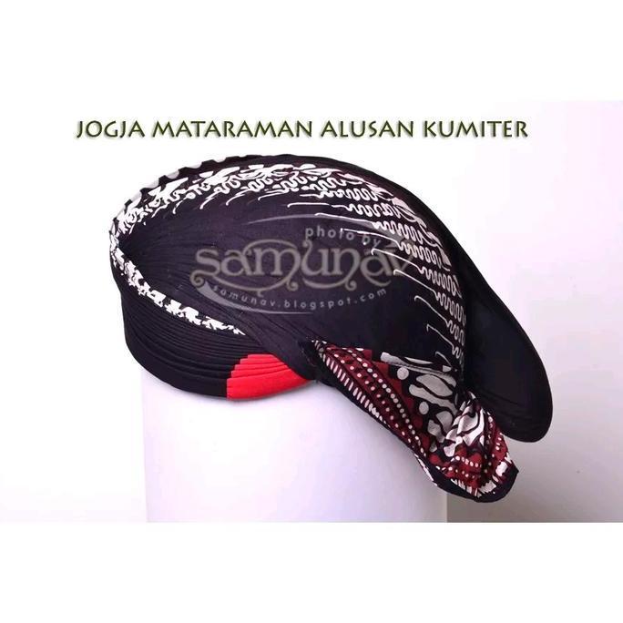 Daminahkelontong - Blangkon Jogja Lipat Jebeh Motif Parang Putih Atau Kumiter || Blangkon Jawa || Bl