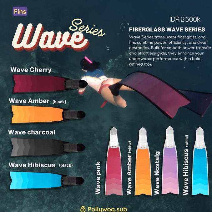 Pollywog Long Fins Fiberglass Wave Series