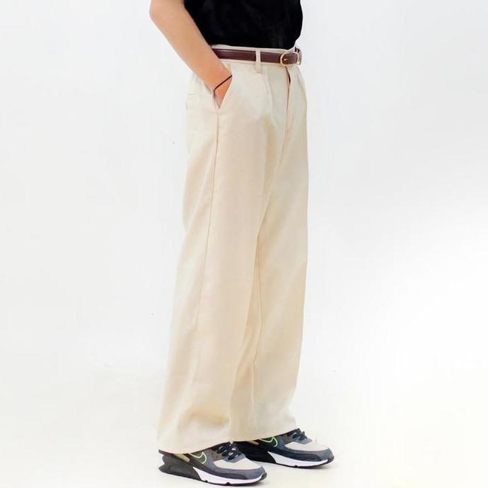 Itasalavakas - Shura explicit - Praus Trouser Wide Pants Pria Loose Relaxed Pinggang Karet Wide Plea