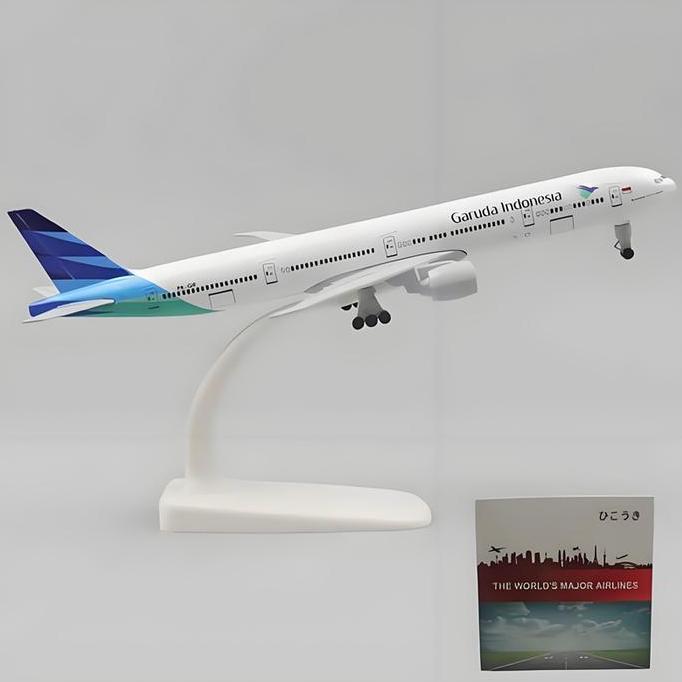 retnokosvera54 - pimon miniatur diecast pesawat garuda indonesia boeing b777-300er size besar bahan 
