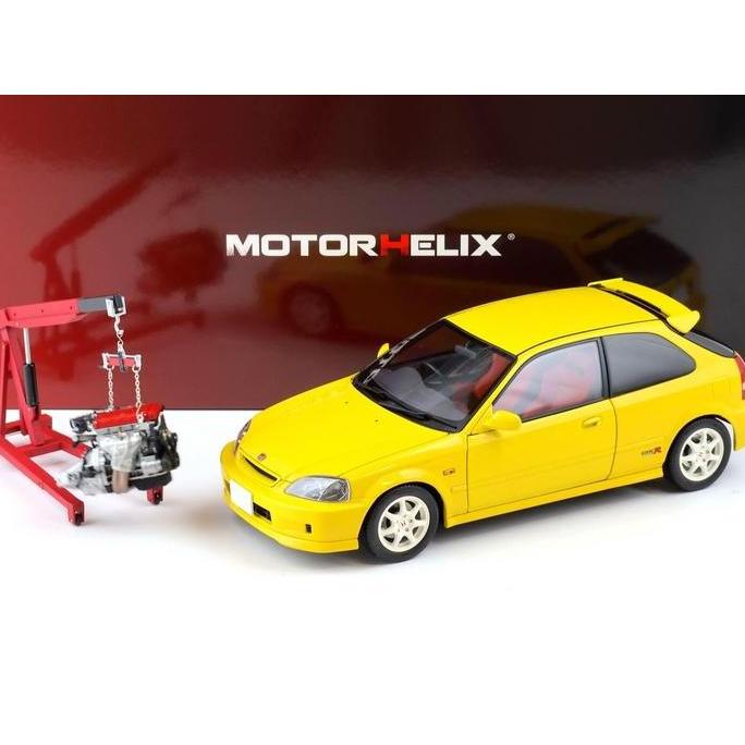 1/18 MOTORHELIX HONDA CIVIC EK9 TYPE-R YELLOW diecast