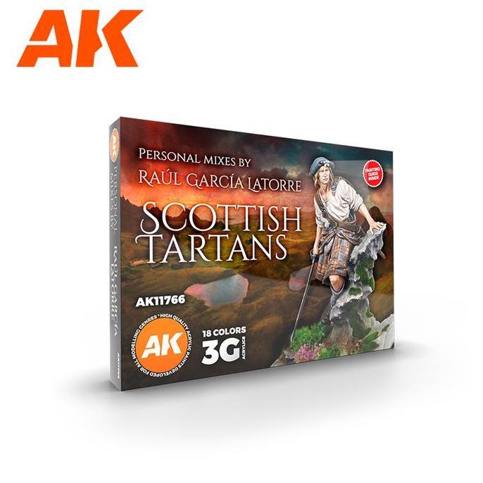 AK 11766 Raul Garcia Latorre Scottish Tartans Paint Set - Figure