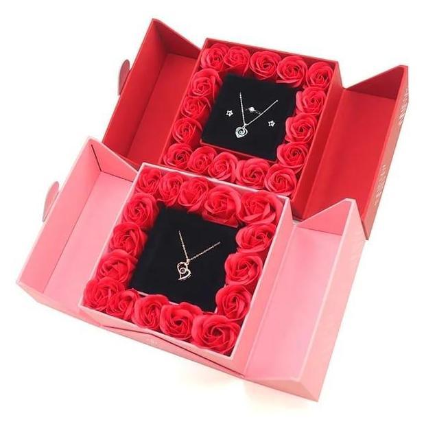 Festa- Eternity Love Promise Ring Box - Hidden Jewelry / Box Cincin Nikah Lamaran Tempat Kotak Bunga
