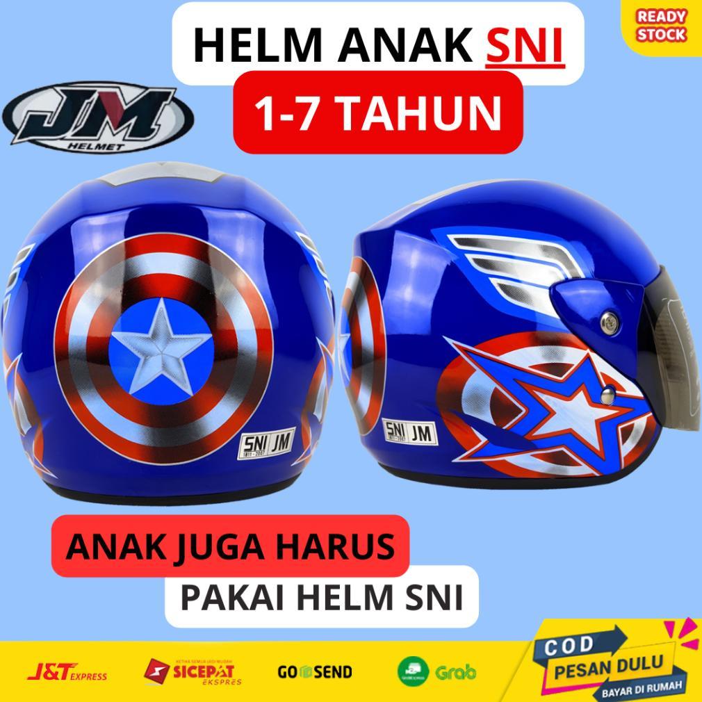 NEW JM Helmet Helm Anak SNI Karakter Lucu 1-9 Tahun [terbaik][terlaris]