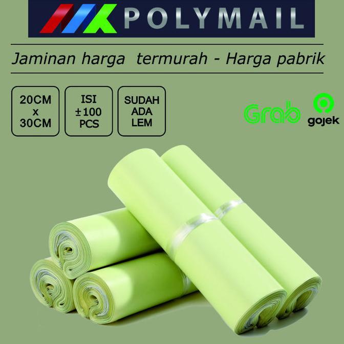 Lettera- Polymailer 100Pcs 20X30Cm Cream Glossy Plastik Polymailer