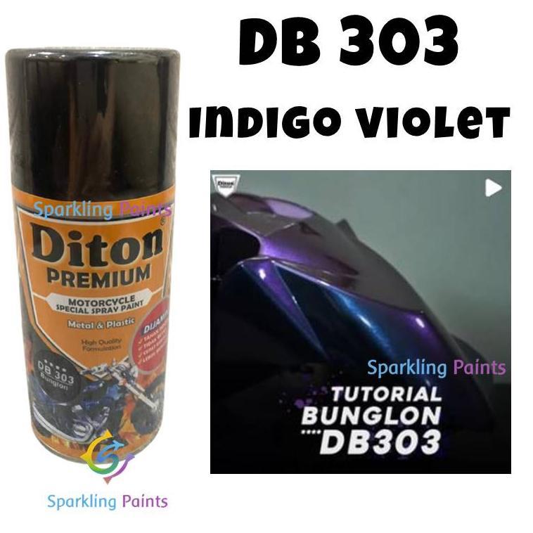 NEW Pilox Diton Premium Indigo Violet DB 303 DB303 300ml Warna Bunglon Cat 3 Dimensi 3D Biru Ungu Vi