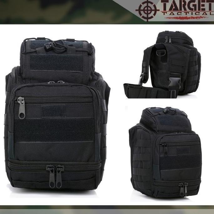 Tas Selempang Tactical 803 Silver Knight USA Import - Hitam