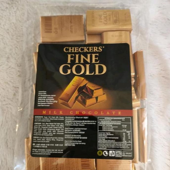 Checkers Milk Chocolate Fine Gold/Coklat Susu 300 gr