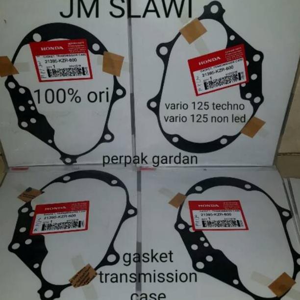 21395 KZR 600 GASKET TRANSMISSION CASE PER PAK GARDAN VARIO 125 TECHNO VARIO 125 NON LED ORI AHM 213