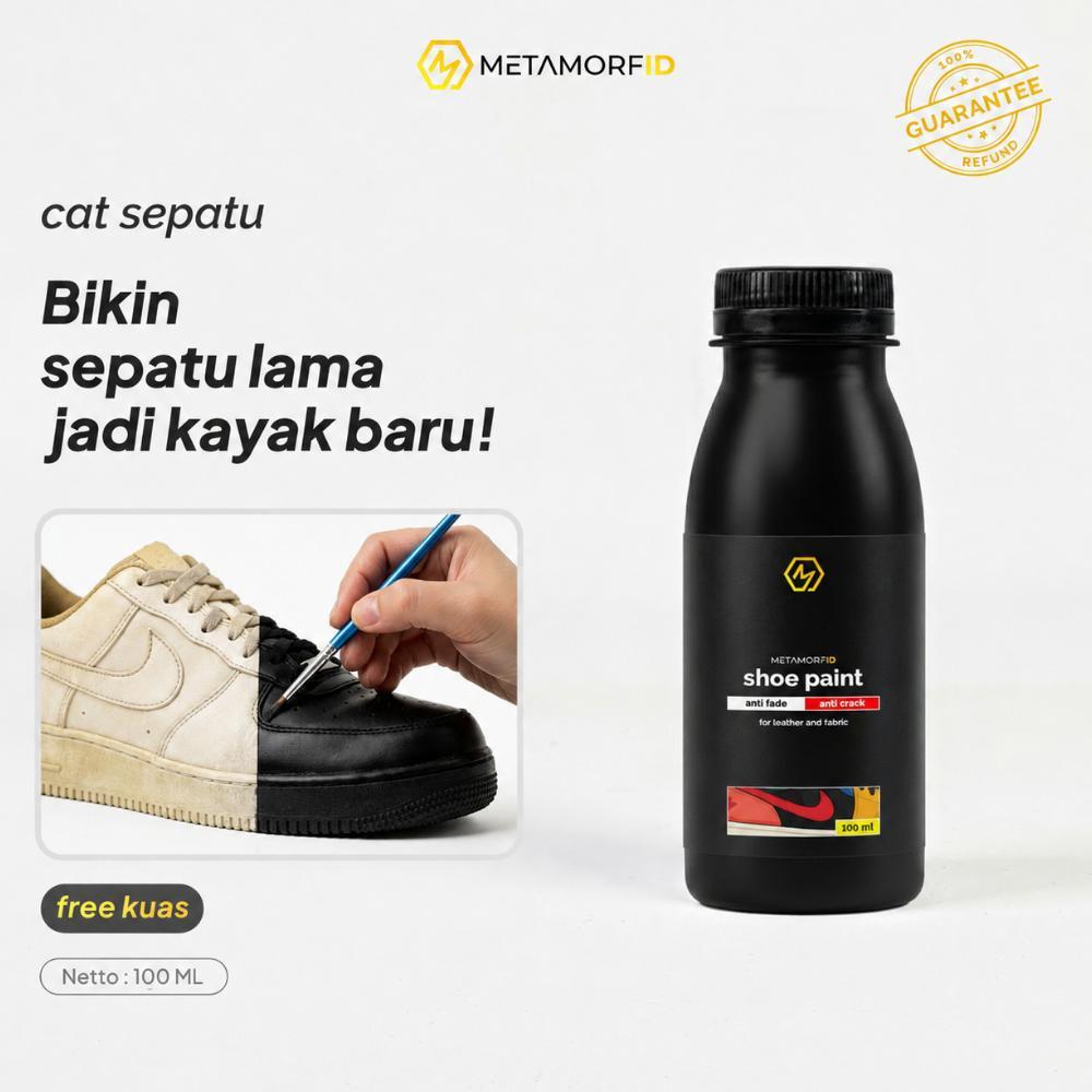 Metamorfid Cat Sepatu Kanvas / Kulit Permanen 100ml