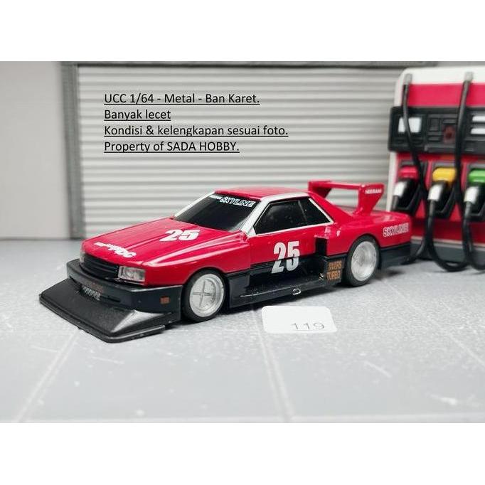DIECAST UCC 1/64 NISSAN SKYLINE RS TURBO SILHOUETTE (DR30) MERAH UNIT ONLY CADATOYS