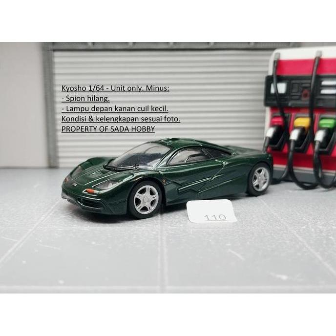 KYOSHO 1/64 MCLAREN F1 DARK GREEN UNIT ONLY MINUS CADATOYS