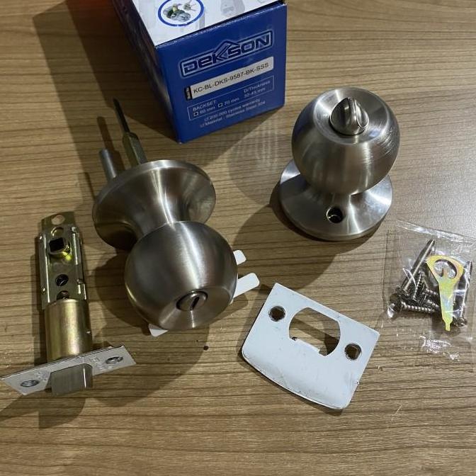 KUNCI BULAT DEKKSON KCBL T9587 BK SSS FOR TOILET Tanpa Anak Kunci