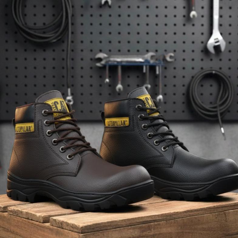 Sepatu Safety Pria Boot Ujung Besi Cat Sopi Septi Boots Proyek Kerja Lapangan Sefty Outdoor Touring