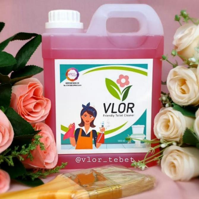 Vlor Pembersih Kamar Mandi, Toilet & Kaca Ampuh (Paket 1 Liter + Kuas)