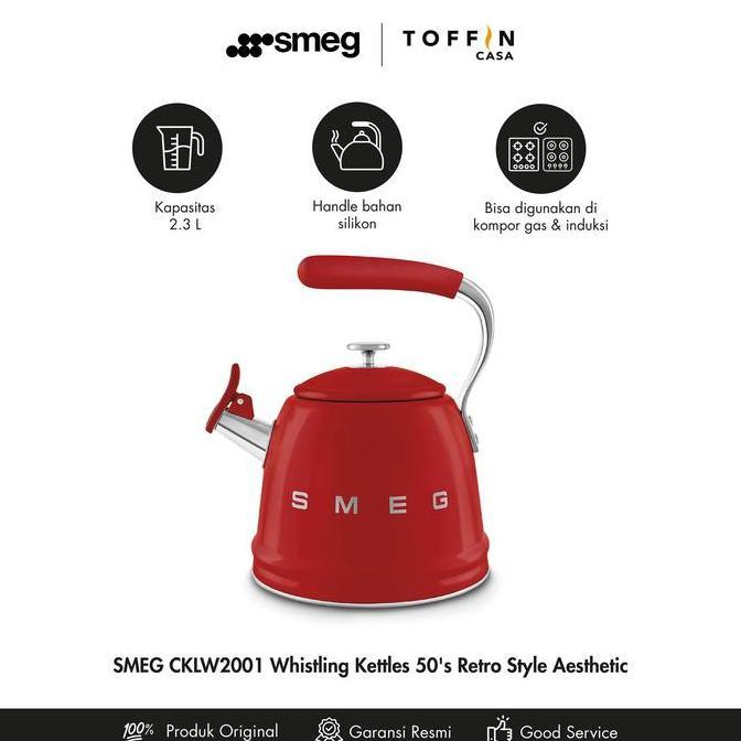 SMEG Whistling Kettle WKF01 - Kettle Stainless steel