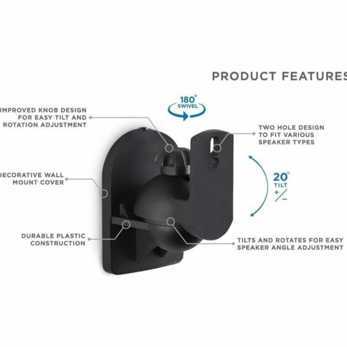 selatansana / Bracket Speaker Wall Mount Universal / Breket Speaker Dinding Wall Diskon