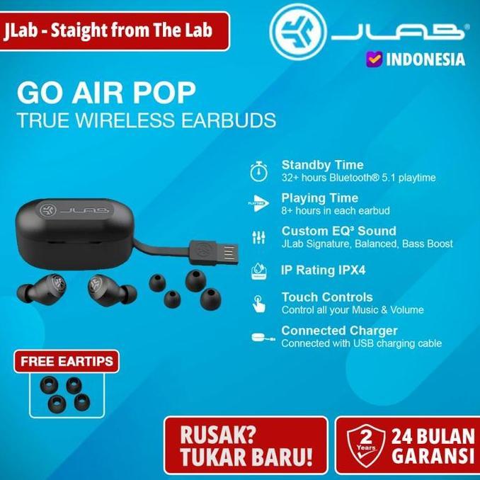 fahmifahstore / JLab Go Air Pop True Wireles Earbuds TWS Headset Earphone GoAir Diskon