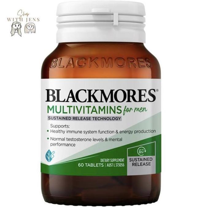 (READY) BLACKMORES MULTIVITAMINS FOR MEN SUSTAINED RELEASE 60 TABLETS VITAMIN DAN MINERAL ESENSIAL U