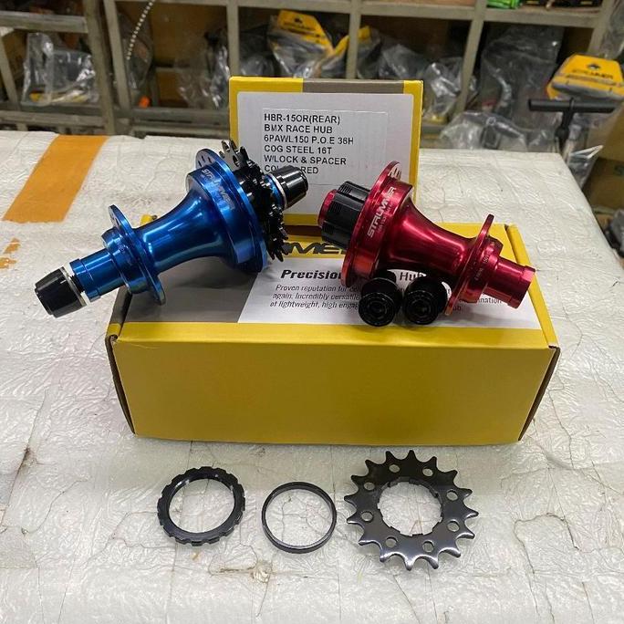 Strummer HBR-150R BMX Race Hub with 16T Cog HUB-00153BK Rear - STRUMMER BMX Race Hub Alloy Bearing W