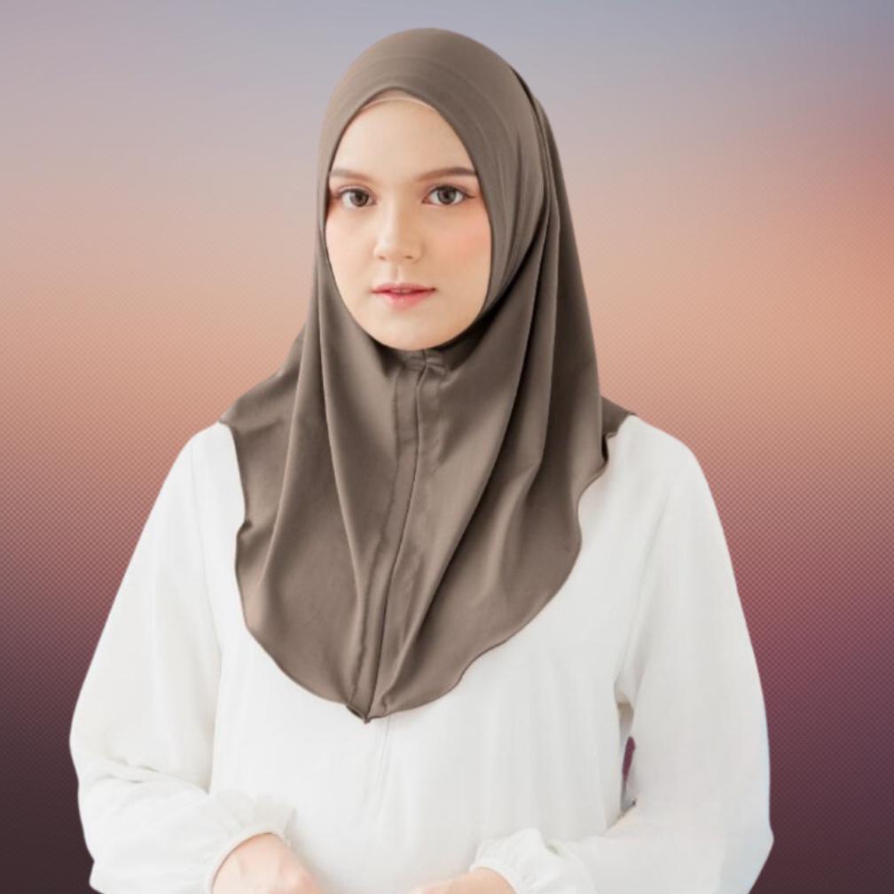 Hijab Segi Empat - - Daily Hijab Bergo Sport Non Pad Instan Size M - Kerudung Jersey Olahraga Premiu