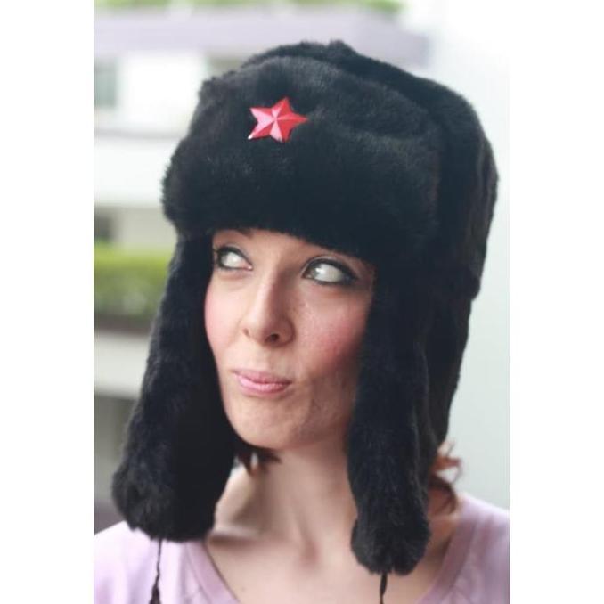 Topi Winter Rusia Red Star Rusia Ushanka Bintang Merah