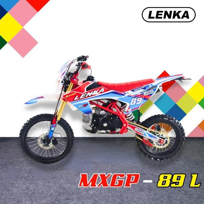 Terlaris Lenka Mxgp 89L Motor Medium Trail 125Cc 4Tak  Manual Kopling 3Varian Warna Merah, Orange Da