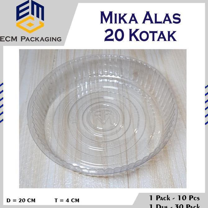 10pcs Mika Alas Puding Kotak Bulat 20cm | Mika ALas Kue Tart KOtak Bulat | Mika Tatakan Pudding | Mi