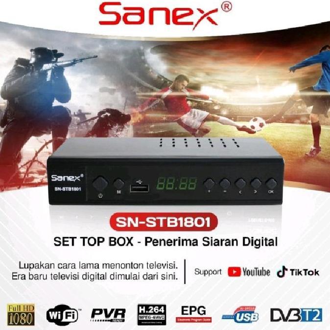 DIGITAL SET BOX TOP TV SANEX DVB T2 MPEG4 WIFI/STB YOUTUBE