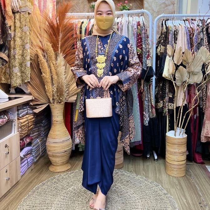 Uffa- Yesika Set Kaftan | Set Kaftan Ikat Gies 1211 | Kaftan Pesta Batik Dress Kondangan Formal Musl