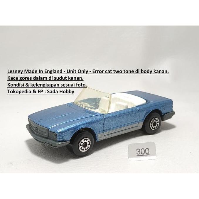 DIECAST VINTAGE MATCHBOX SUPERFAST LESNEY NO 6 MERCEDES BENZ 350 SL BIRU ENGLAND UNIT ONLY B CADATOY