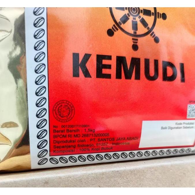 Kopi Bubuk Kemudi 500g / 1000g / 1,5kg dan 6 kg - Kopi Hitam Bubuk Kemudi Coffee Robusta