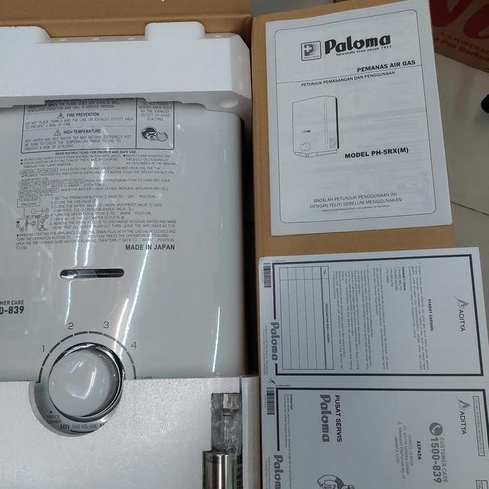 water heater gas paloma ph 5 rx / pemanas air gas paloma / water heater