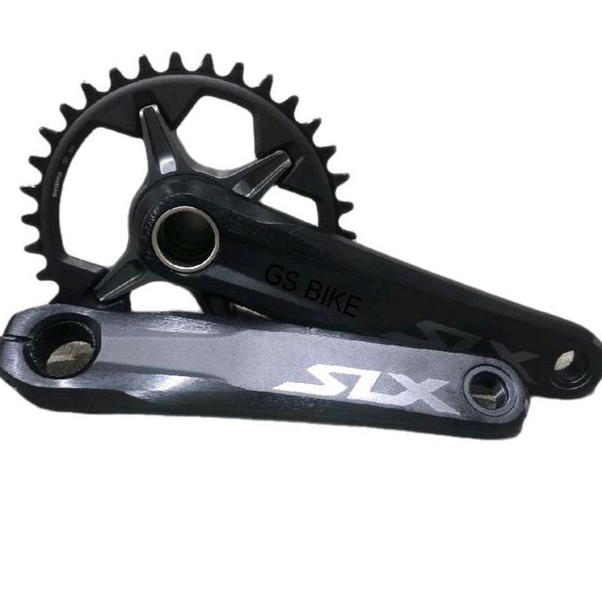 SHIMANO SLX FC-M7100-1 1x12-Speed 32T 170mm Single Crankset Crank Arm & Chain Ring Sepeda MTB Tanpa 