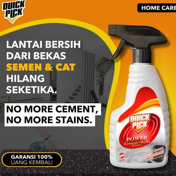 CEMENT REMOVER KERAMIK QUICKPICK (FREE SIKAT) Cairan Spray Pembersih Lantai Keramik Noda Bekas dari 