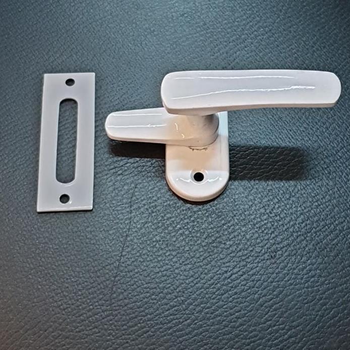 Rambuncis Silca jendela kayu ,kunci grendel jendela white pw coated
