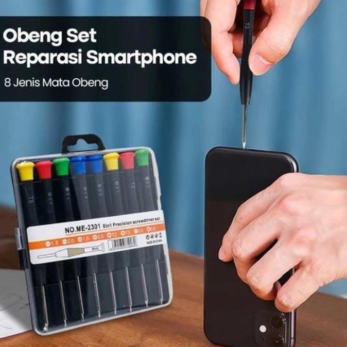 Obeng Service HP Lengkap / Obeng Set Henphone Obeng Set ME-2301 8 in 1