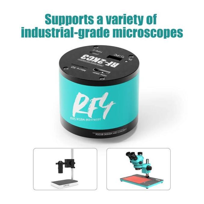 KAMERA MICROSCOPE RF4 RF-2KC3 2K  HDMI USB Microscope Camera Original